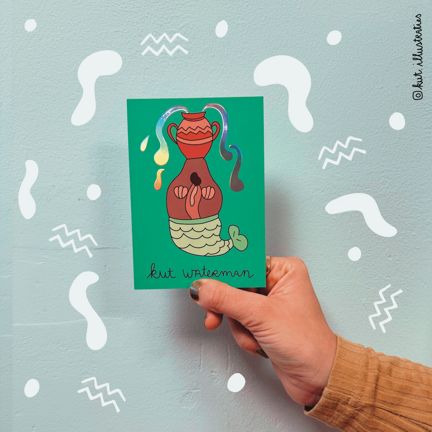 Kut Waterman - Holografisch A6 kaart