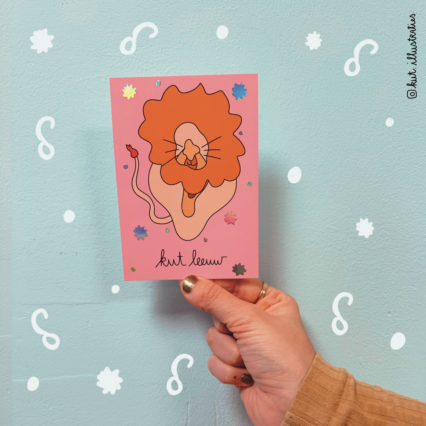 Kut Leeuw - Holografisch A6 kaart