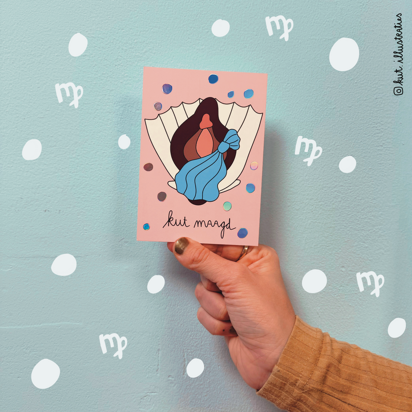 Kut Maagd - Holografisch A6 kaart