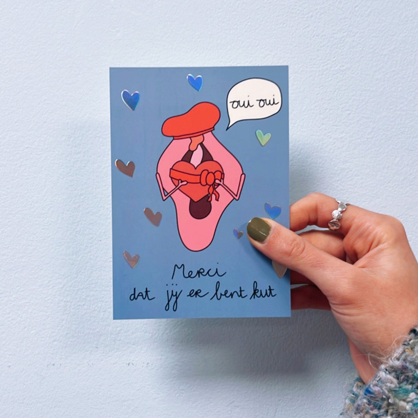 Merci dat jij er bent kut - Holografisch A6 Kaart