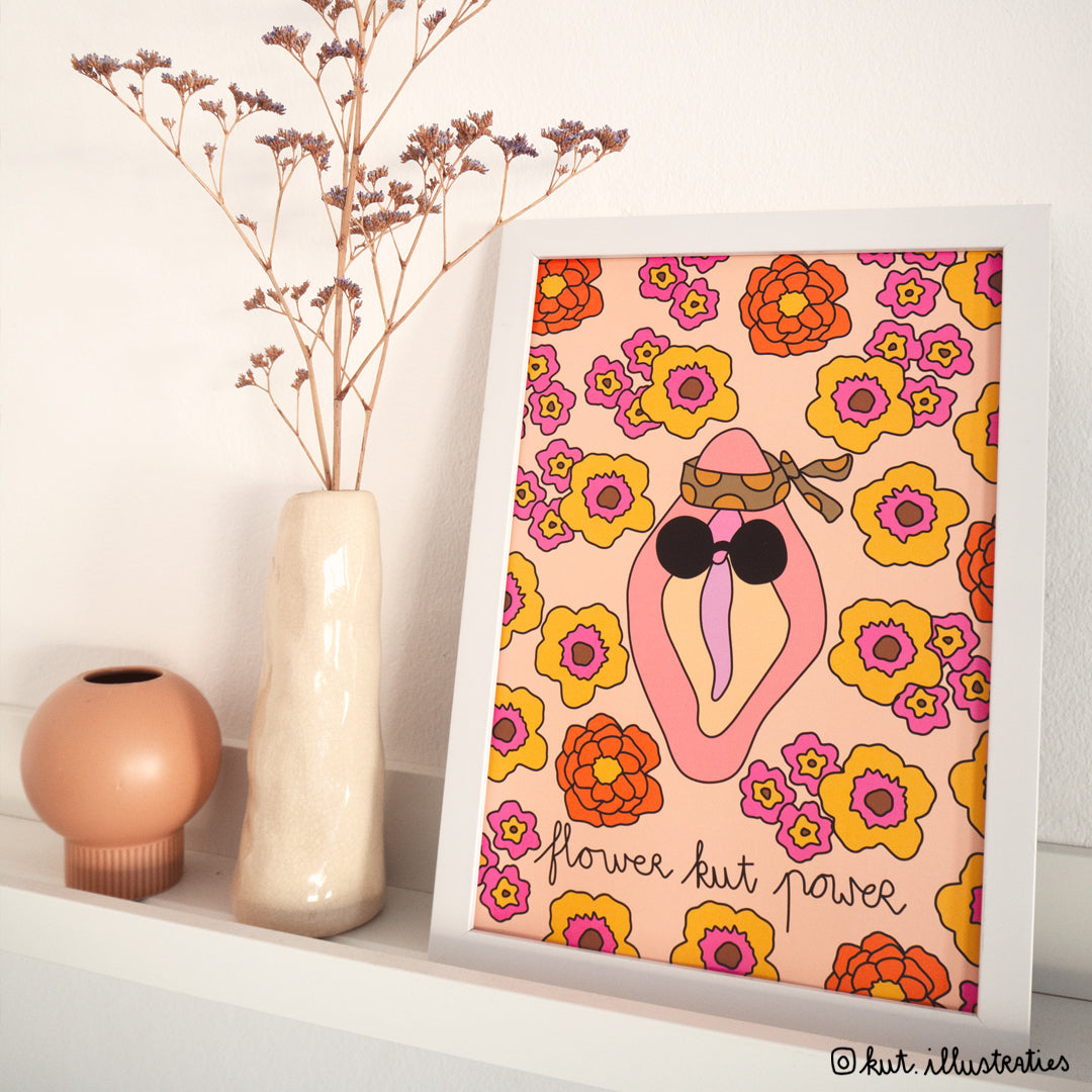 Flower Kut Power - A4 Poster