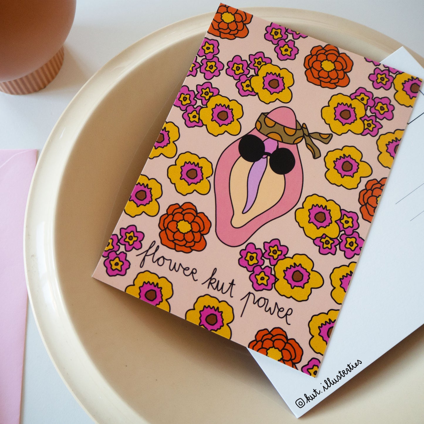 Flower Kut Power - A6 Postkaart