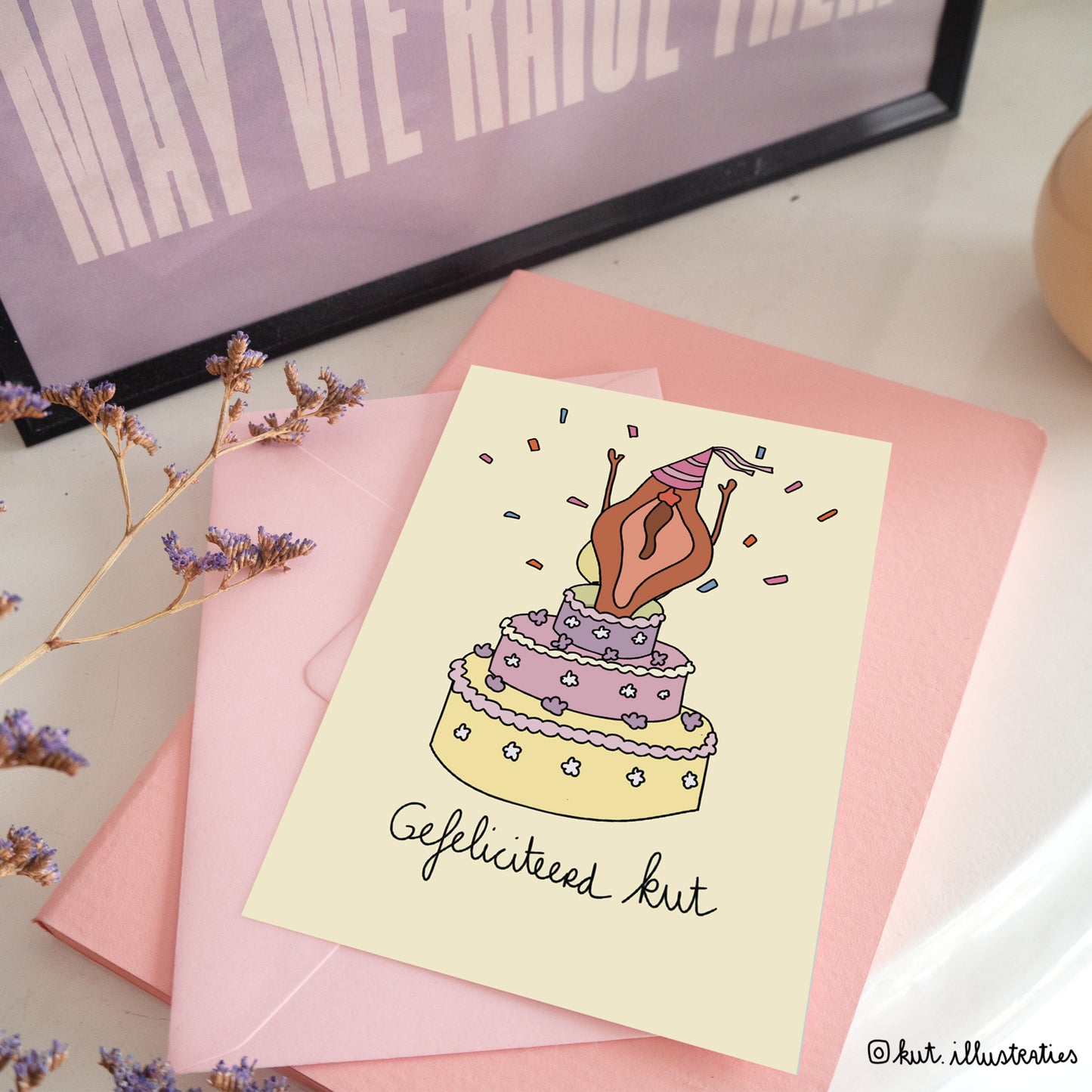 Gefeliciteerd Kut - A6 Postkaart