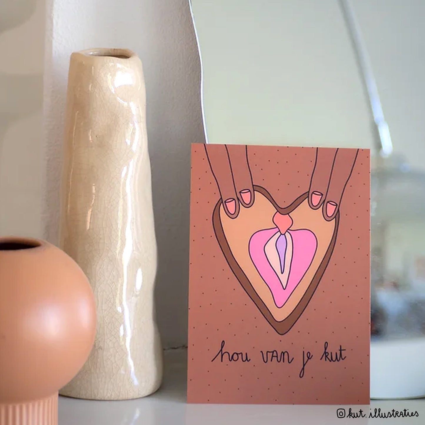 Hou van je kut - A6 postkaart