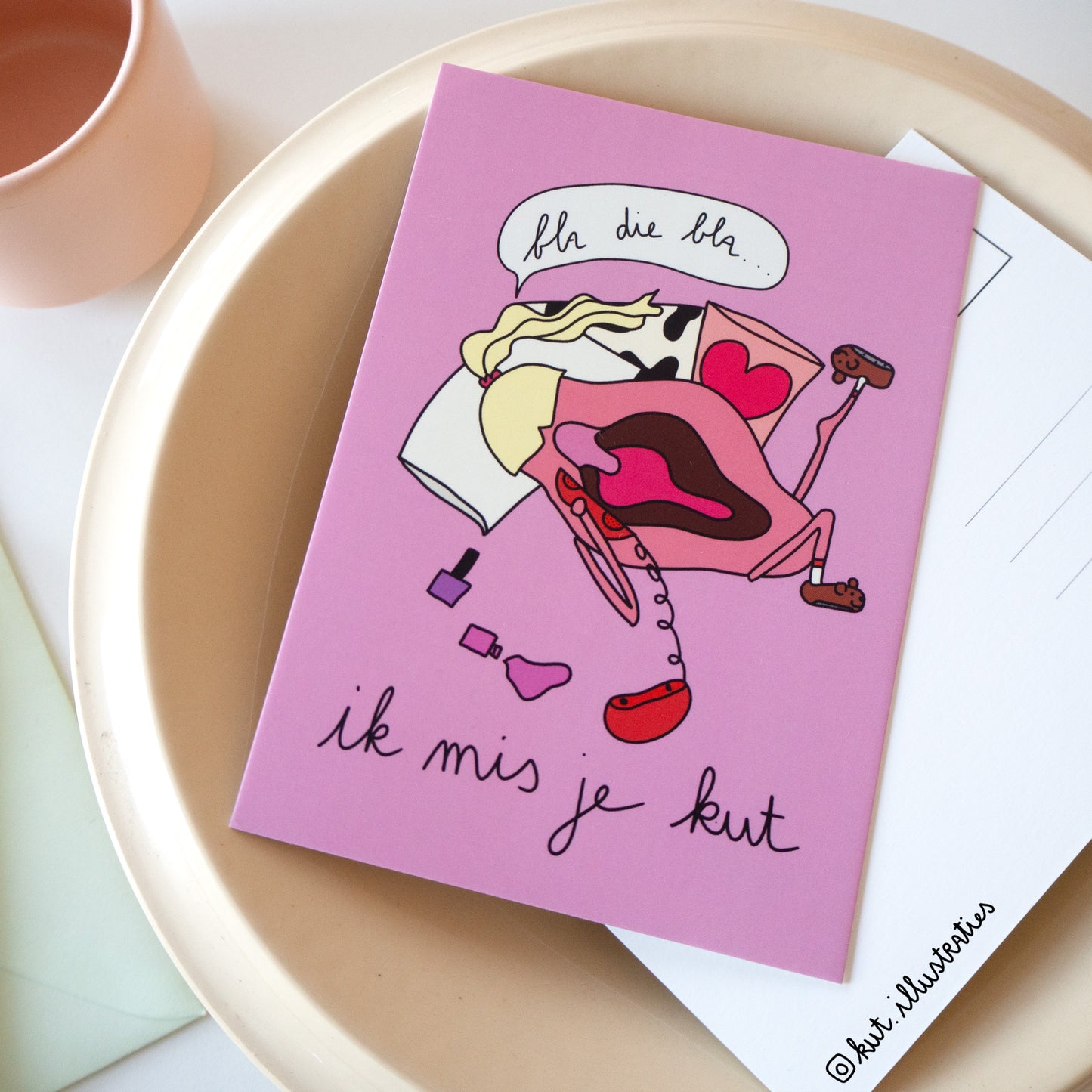 Ik mis je kut - A6 Postkaart