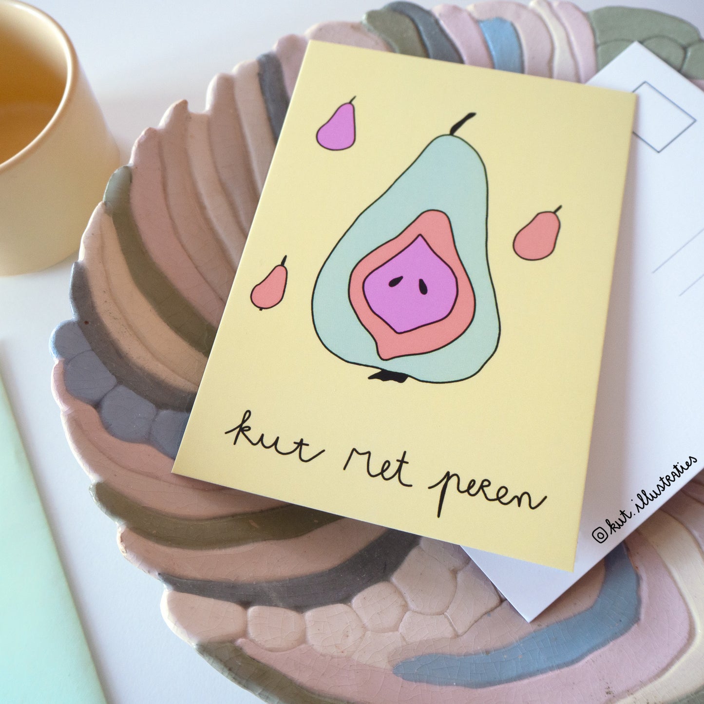 Kut Met Peren - A6 Postkaart