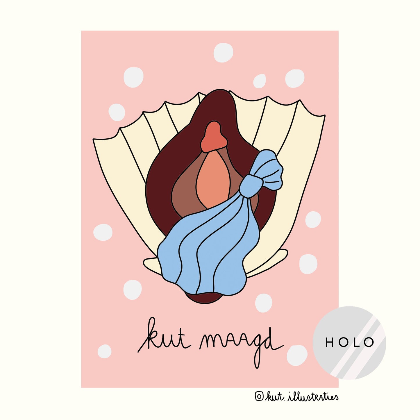 Kut Maagd - Holografisch A6 kaart