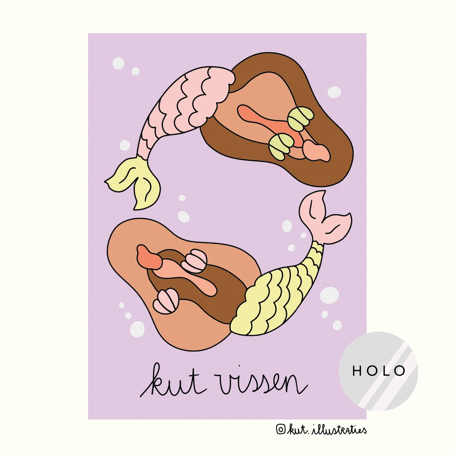 Kut Vissen - Holografisch A6 kaart
