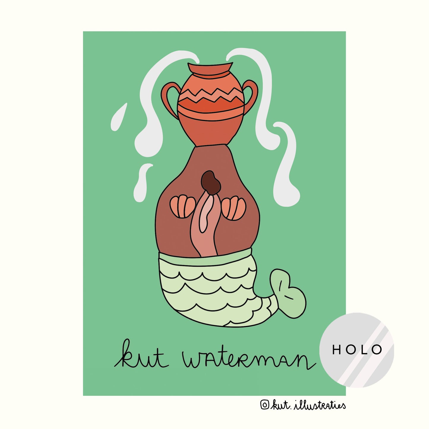 Kut Waterman - Holografisch A6 kaart