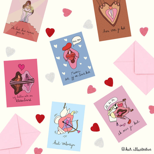 KUT Valentijn set + Confetti + Enveloppen