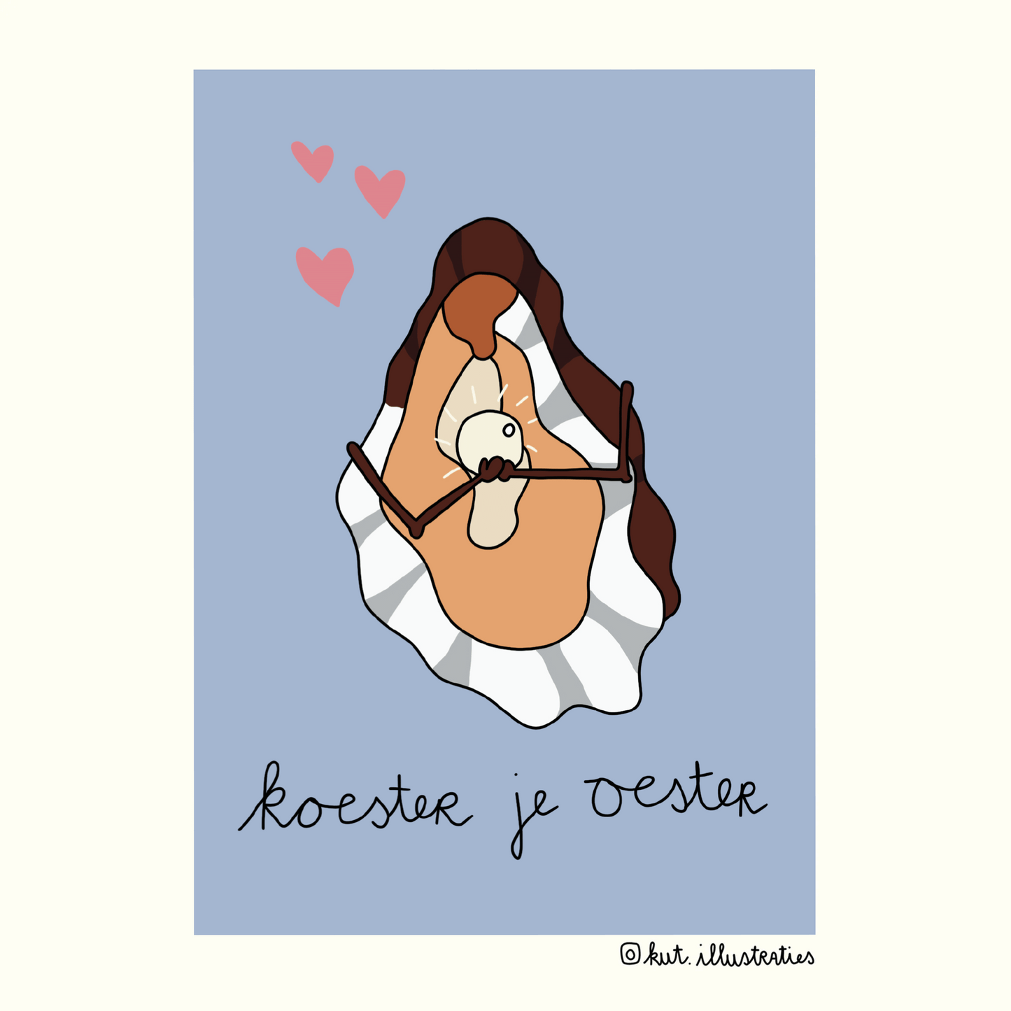Koester je oester- A6 kaart
